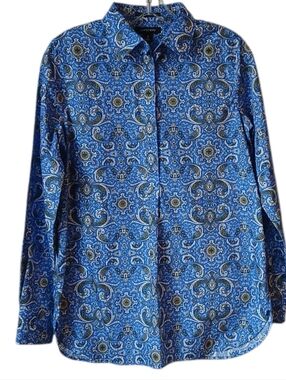 Lands' End Vintage Paisley Top Size 4